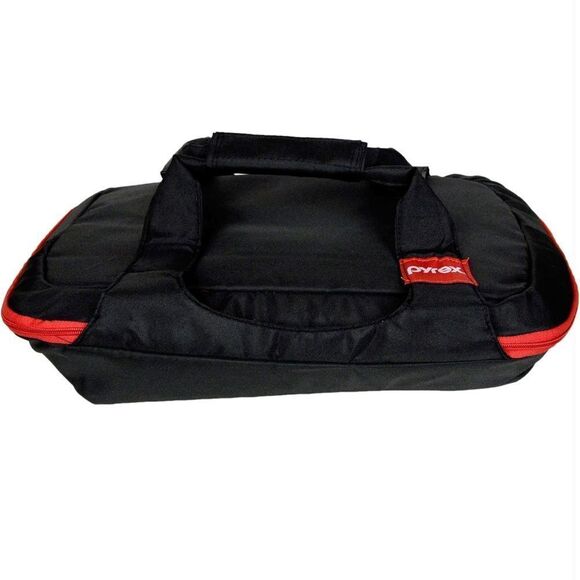 Pyrex Portable Black/Red Insulated Casserole Carrier Hot/Cold - Picture 5 of 13